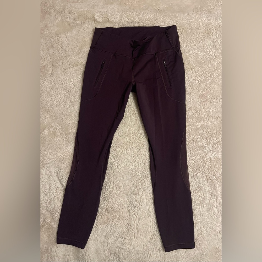 LULULEMON Invigorate 7/8 Tight Leggings Size 12 Color Purple (Black Currant)